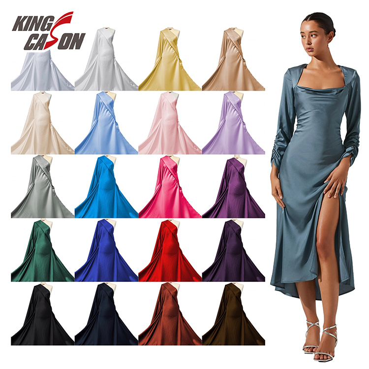 Kingcason Classics Luxury Silky Shiny Solid Fabric