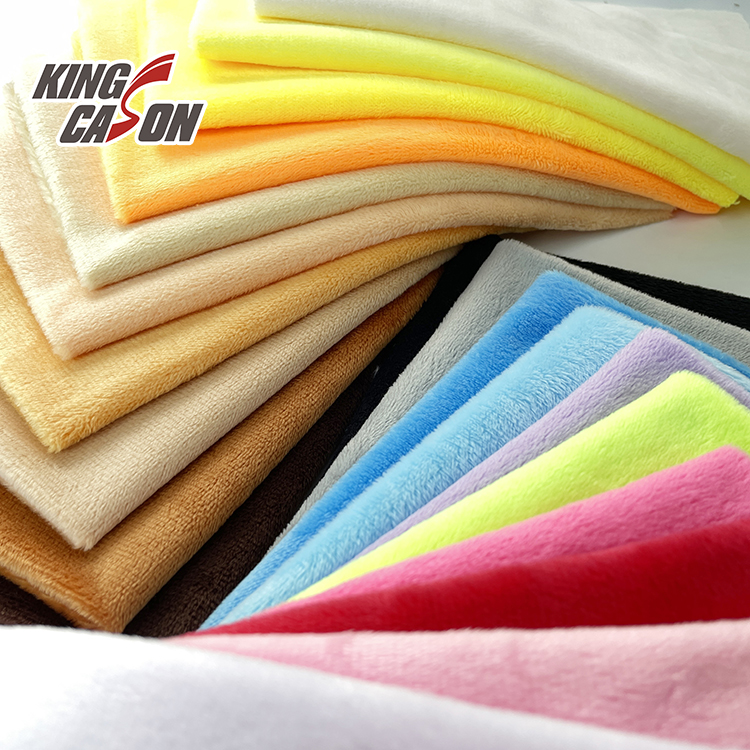 Custom Colors 100% Polyester Plain Super Soft Velvet Fabric