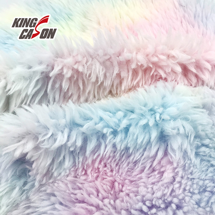  Long Pile Tie-dye Faux Fur Fabric