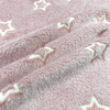 Pink Star Glow in The Dark Flannel Fleece Fabric 