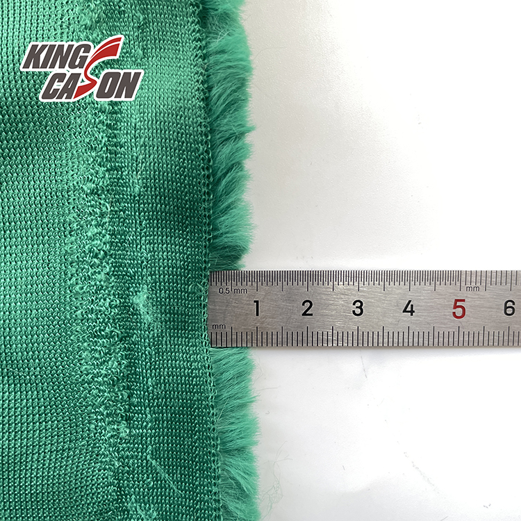 Polyester Fashion Brush Jacquard Stripe 5mm Faux Fur Fabric for Plush Toys