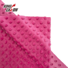 Solid Color Red Minky Dot Fleece Fabric