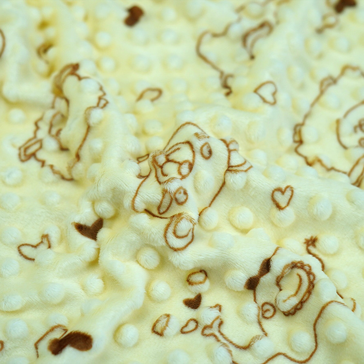Yellow Minky Dot Fabric