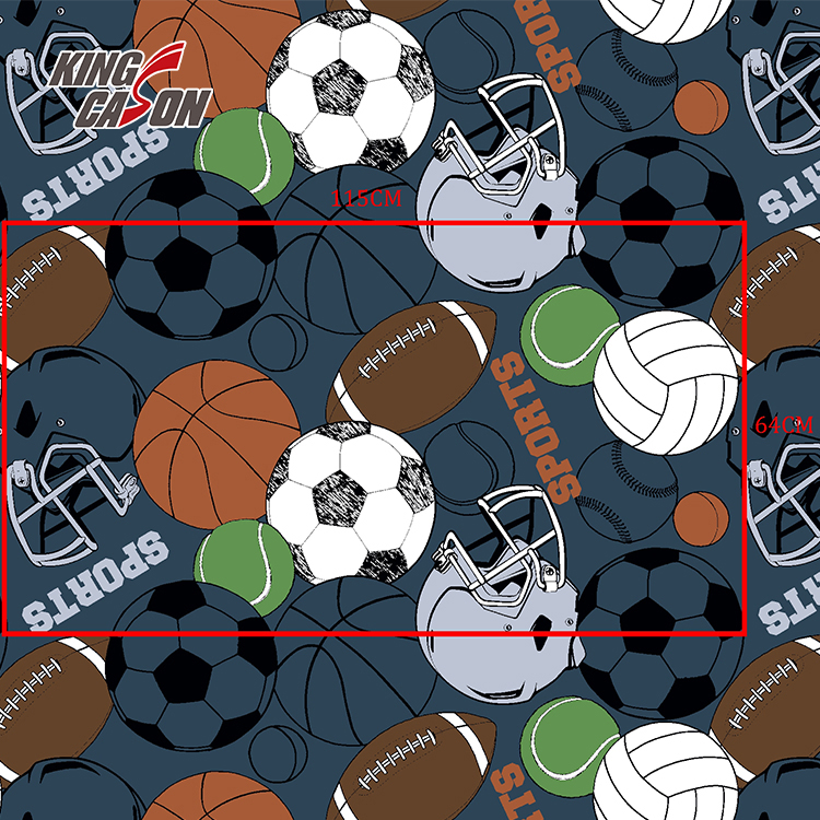 Kingcason Super Soft Sport Print Flannel Fleece Fabric2