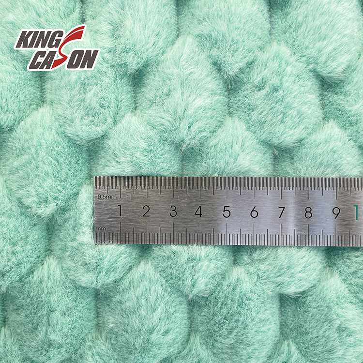 Custom Colors Jacuard Polyester Faux Fur Fabric