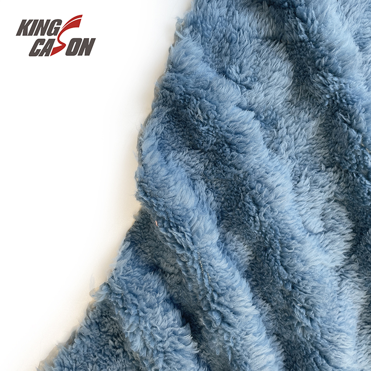One Side Carving Polyester Sherpa Fleece Fabric 