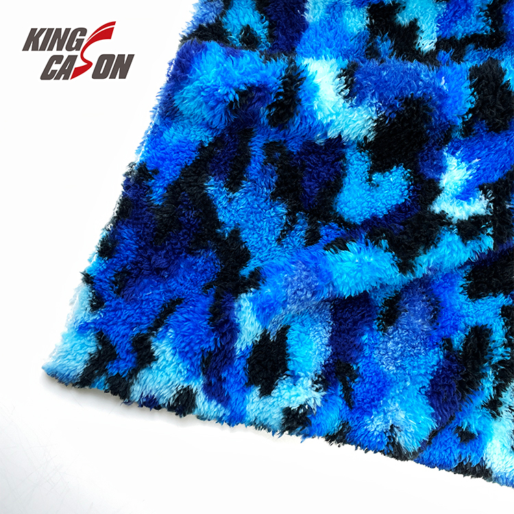 Long Pile Tye Dye Polyester Sherpa Fleece Fabric1 