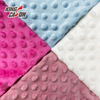 Solid Color Red Minky Dot Fleece Fabric
