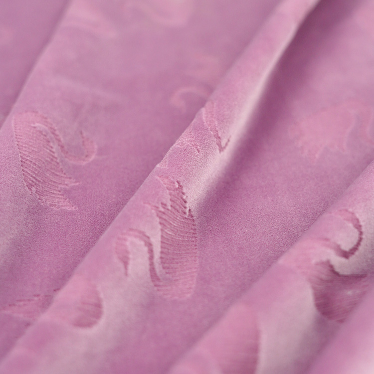  Purple Carving Spandex Minky Fabric