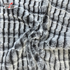 One Side Stripe Fuzzy Fluffy Faux Fur Fabric