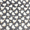 Heart And Dot Glow Print in The Dark Flannel Fleece Fabric 