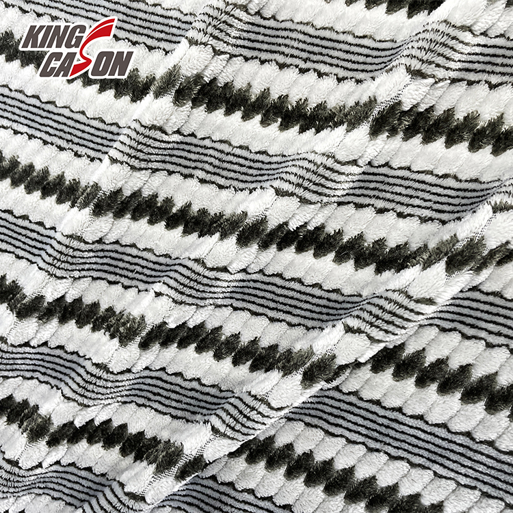Anti Pillingc Stripe Flannel Fleece Fabric 