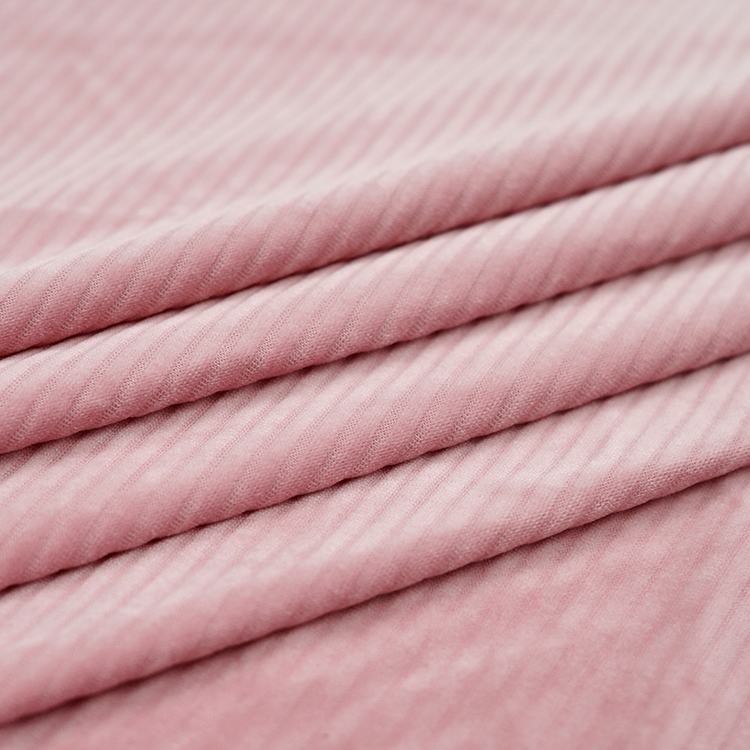 Stripe Carving Spandex Minky Fabric