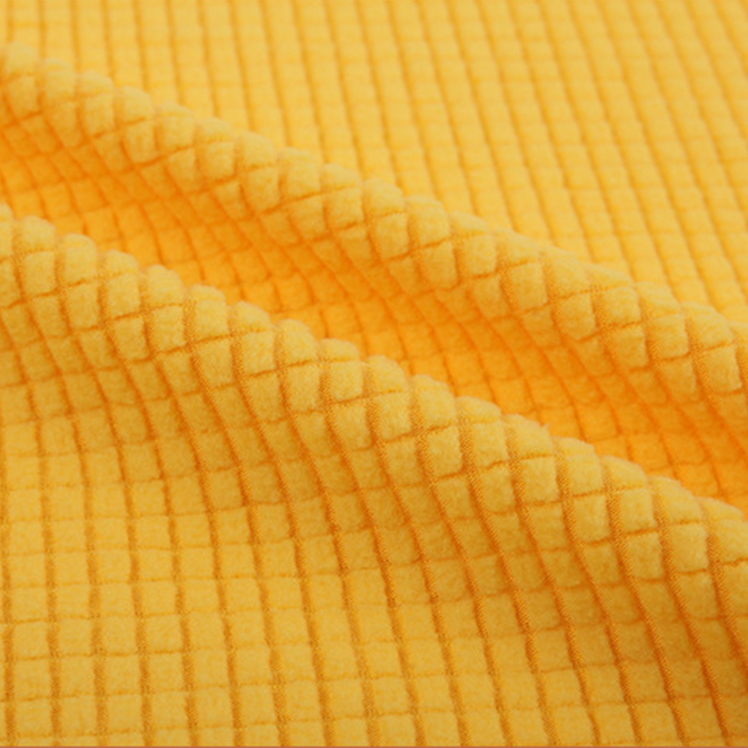 Checkered Jacquard Polar Fleece Fabric