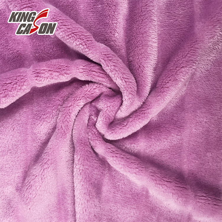 Warm Polyester Flannel Fleece Fabric 
