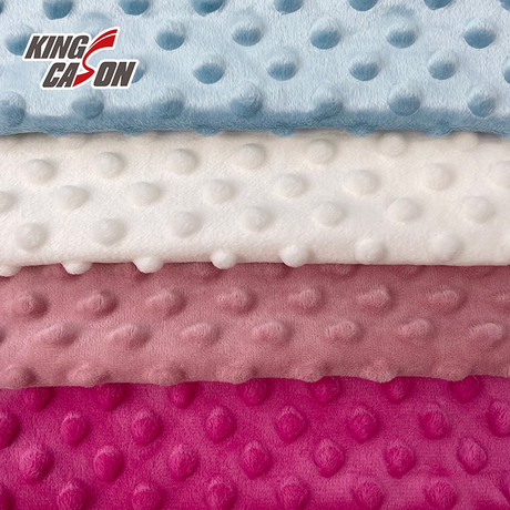 Solid Color Minky Dot Fleece Fabric