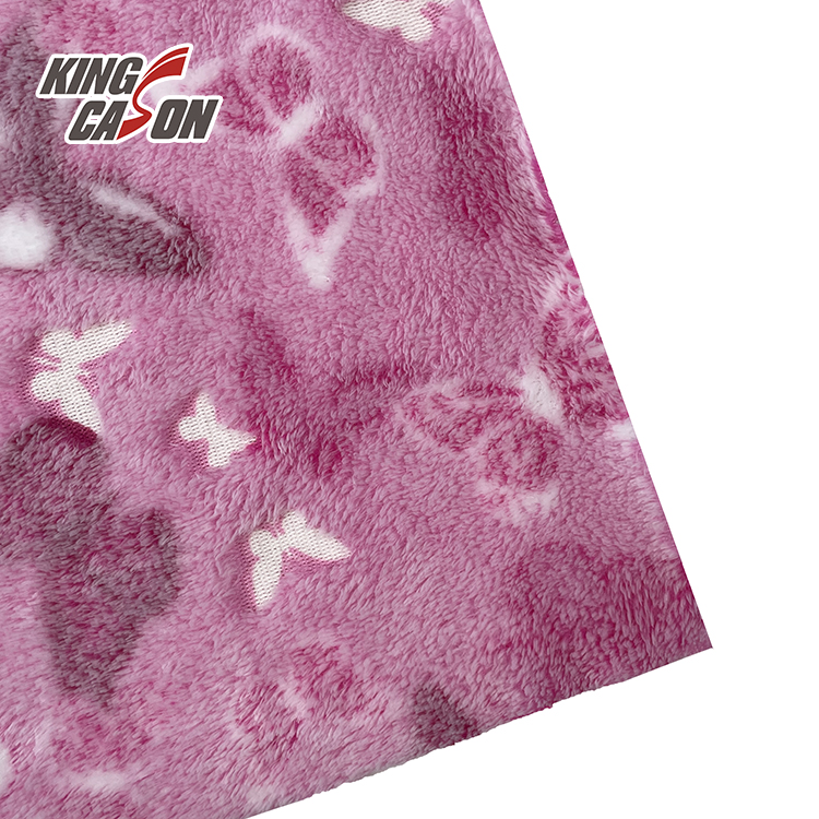 Glow In The Dark Polyester Pink Flannel Fleece Fabric