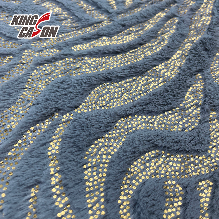 Bronzing Grey Polyester Flannel Fleece Fabric