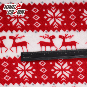Christmas Two Side Brush Polyester Sherpa Fleece Fabric