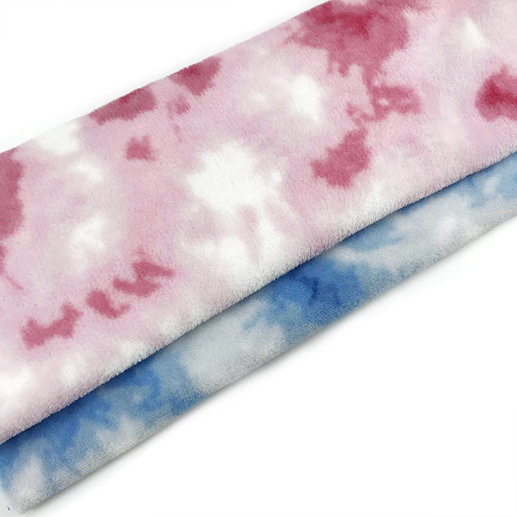 Tie-dye Double Side Coral Fleece Fabric 