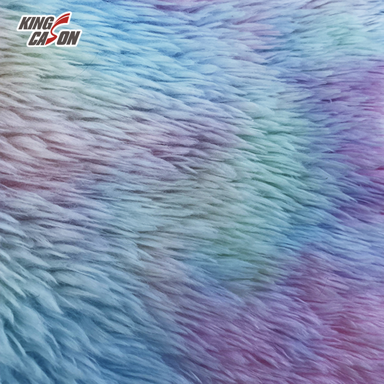 Tie-Dye Knitted Polyester Sherpa Fabric 